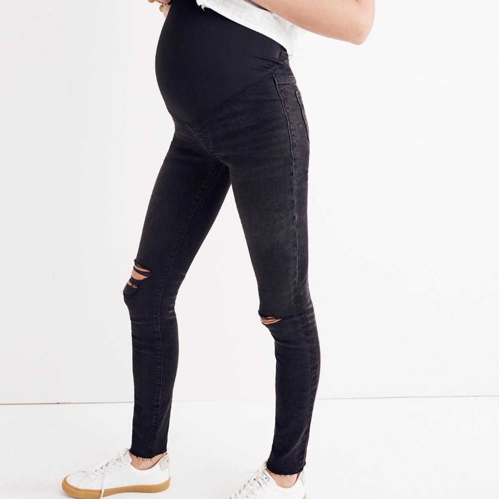 Madewell Maternity OTB Skinny Jeans - Black Sea